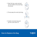 TP LINK Tapo RVA200 Robot Vacuum 3L Disposable Dust Bag  (4L ×3) -  For RV30 Plus, RV30C, RV30C Plus, RV20, RV20 Plus, RV10 Plus