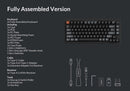 Keychron V1 Ultra 8K Wireless Silk POM Switch BROWN Custom Mechanical Keyboard