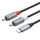 Vention USB-C Male to 6.35MM Male with DAC Audio Cable 1M Gray