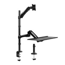 Bracom Single Monitor Sit-Stand Workstation. Fit for most 13"-27" LCD monitors and screens