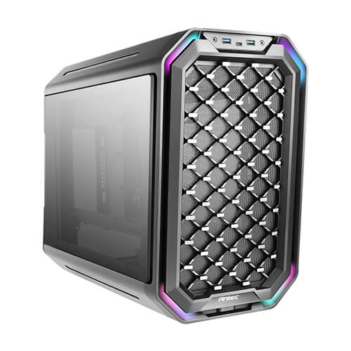 Antec Dark Cube MATX case with dual front Panel Aluminum Alloy Body