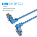 Vention Cat6A UTP Rotate Right Angle Ethernet Patch Cable 1M Blue Slim Type
