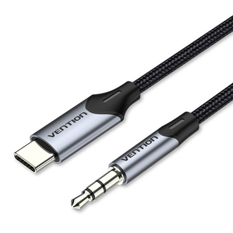 Vention USB-C Male to 3.5MM Male Cable 1M Gray Aluminium Alloy Type