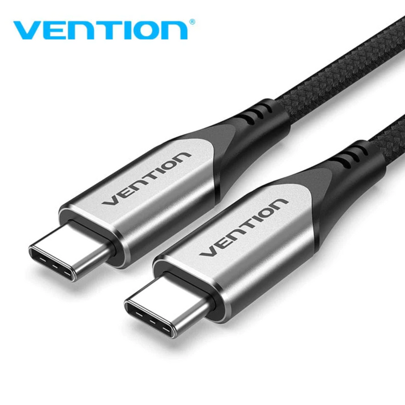 Vention Cotton Braided USB-C to USB-C 3.1 Cable 1.5M  Gray