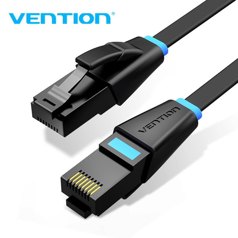 Vention Flat Cat.6 UTP Patch Cable 1.5M Black