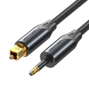 Vention Toslink to Mini Toslink Optical Audio Cable 2M Black Aluminum Alloy Type