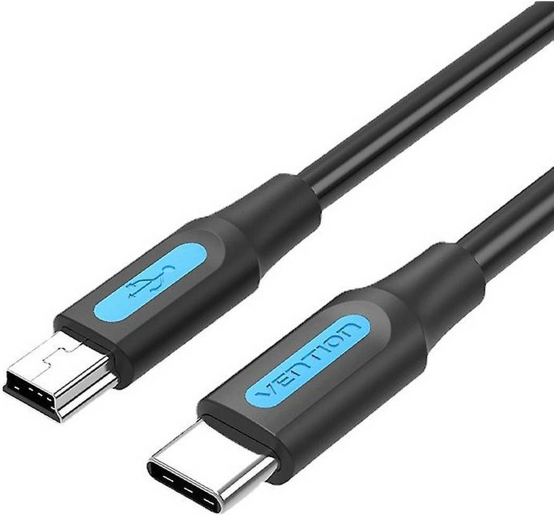 Vention USB 2.0 C Male to Mini-B Male 2A Cable 2Meters Black