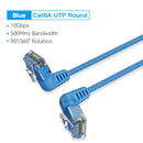Vention Cat6A UTP Rotate Right Angle Ethernet Patch Cable 1.5M Blue Slim Type