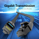 Vention Flat Cat.6 UTP Patch Cable 3M Black