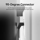 Vention Cat6A UTP Rotate Right Angle Ethernet Patch Cable 2M Pink Slim Type