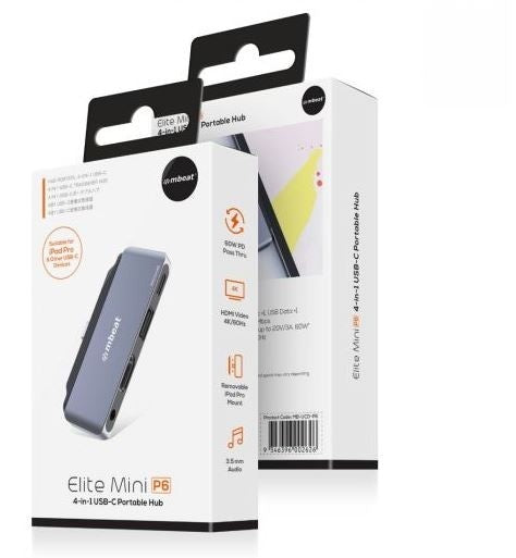 mbeat Elite Mini P6 4-in-1 USB-C Portable Hub