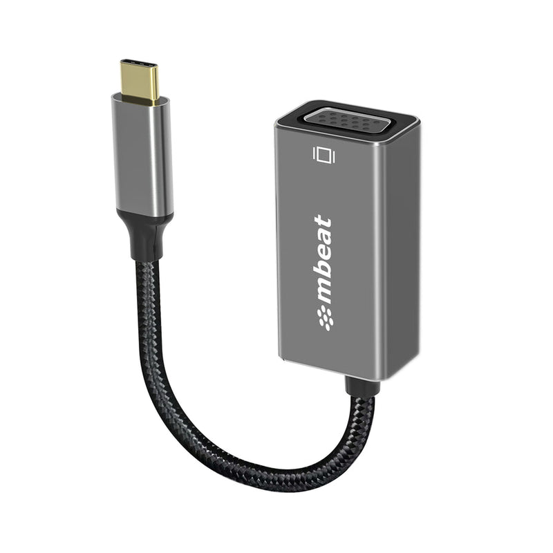 mbeat Tough Link USB-C to VGA Adapter - Space Grey