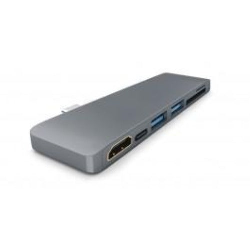 ROCK 6 in 1 Type C Hub With HDMI Port Space Grey