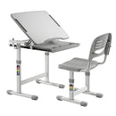 Ergonomic Adjustable Kids Desk and Chair Set (Grey) by Bracom