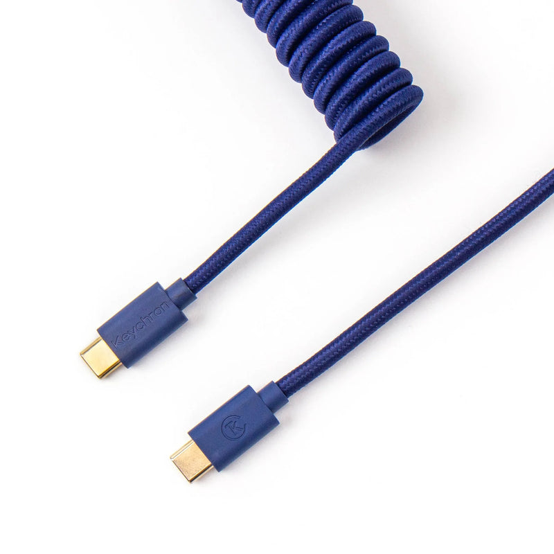 Keychron Coiled Type-C Cable - Blue