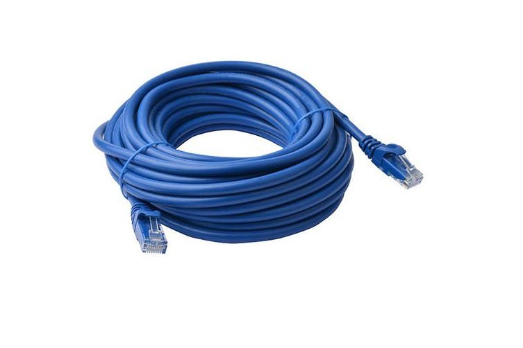 Cat 6a UTP Ethernet Cable, Snagless - Blue 20M