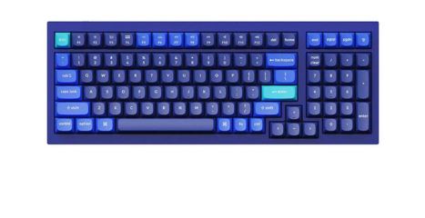 Keychron Q5-J3, 96% Layout 100 Keys, Brown Switch, RGB, Blue Frame, Hot-Swap, Gateron G Pro, Mechanical Wired Keyboard