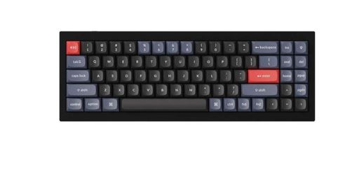 Keychron Q7-C1, 70% Layout 72 Keys, Red Switch, RGB, Black Frame, Hot-Swap, QMK, Gateron G Pro, Mechanical Wired Keyboard