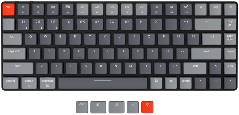 Keychron K3 84 Key Low Profile Hot-Swappable Optical Mech Keyboard RGB-Blue