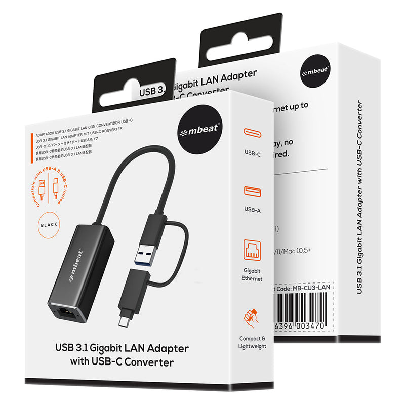 mbeat USB to Ethernet Adapter/converter