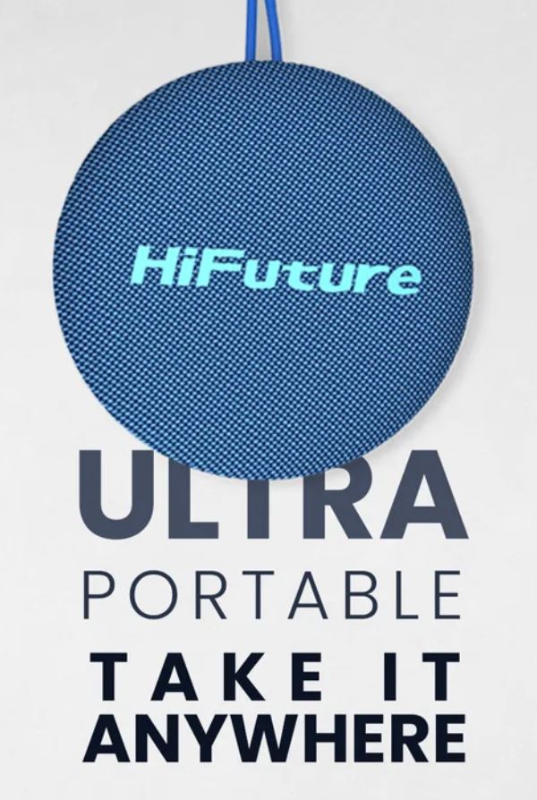 HiFuture Altus Outdoor Bluetooth Speaker 10W, 8 hours Playtime, Black