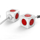 ALLOCACOC POWERCUBE Extended 4 Outlets with 2 USB 1.5M - Red
