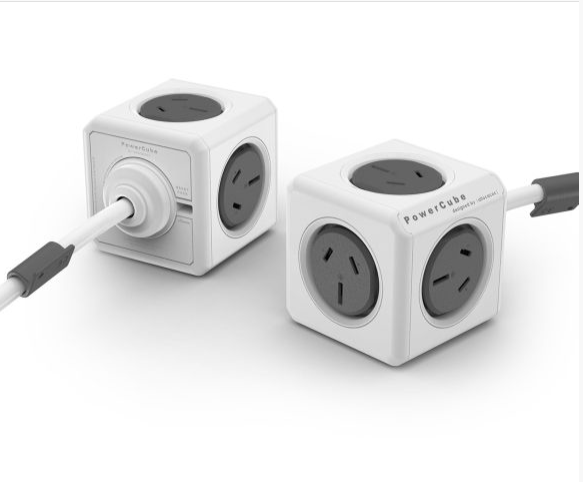 ALLOCACOC POWERCUBE Extended 5 Outlets, 3M – Grey