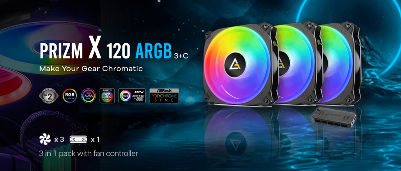 Antec Prizm x 120 ARGB 3+C 3 in 1 Pack with Fan Controller