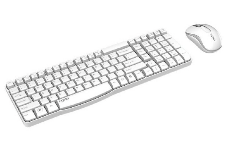 Rapoo X1800S Wireless Multimedia Keyboard and Mouse - White