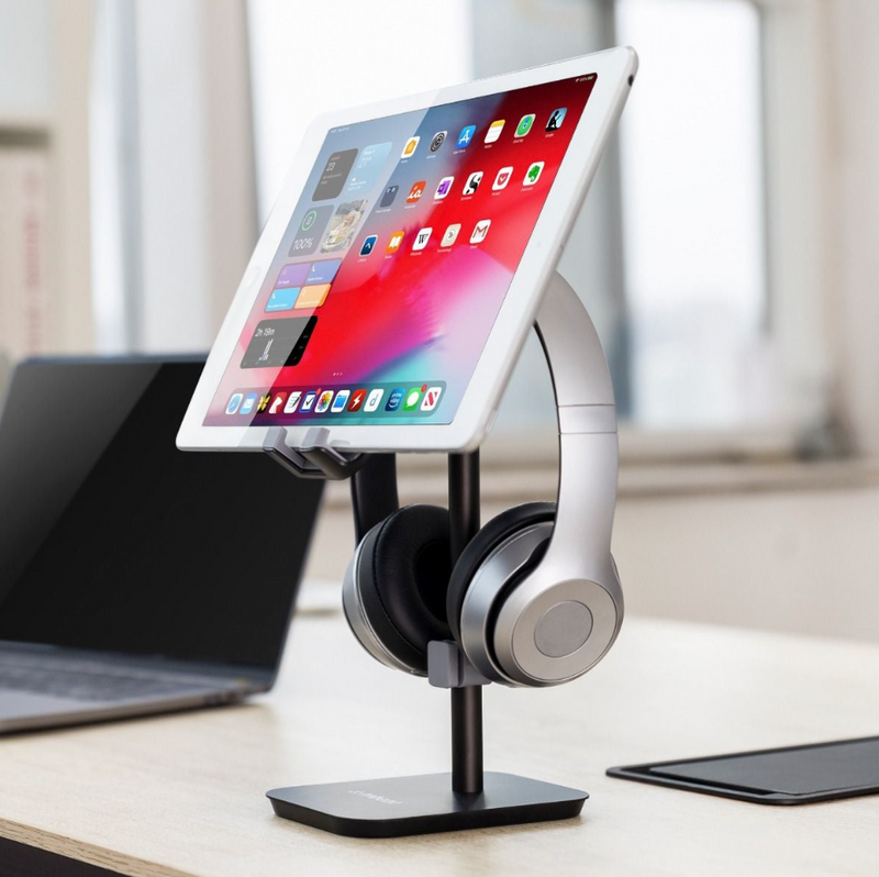 mbeat 2-in-1 Headphone & Tiltable Phone Stand - Black