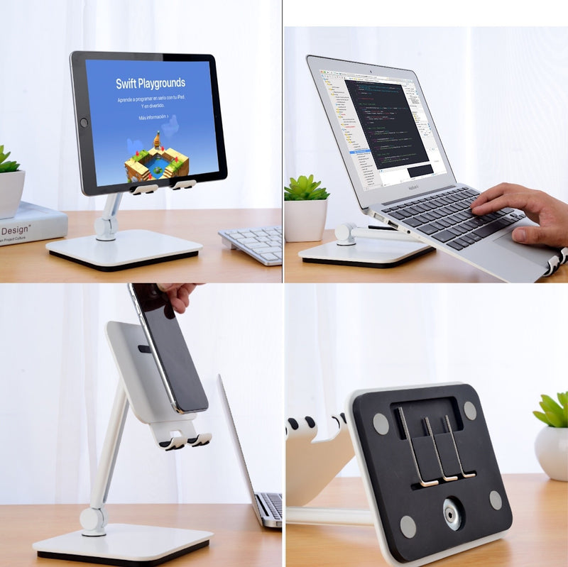 3-in-1 , iPad, tablet & laptop stand - white