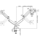 Bracom Dual Aluminum Interactive Counterbalance Monitor Arm for most 13-32 LCD Monitors