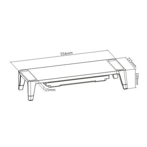 Bracom Universal Tabletop Monitor Riser with drawer