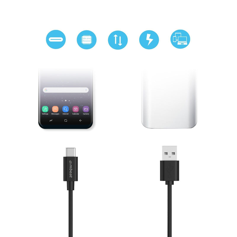 mbeat Prime USB-C to USB-A Charge and Sync Cable-2m