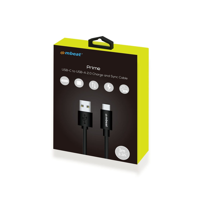mbeat Prime USB-C to USB-A Charge and Sync Cable-2m