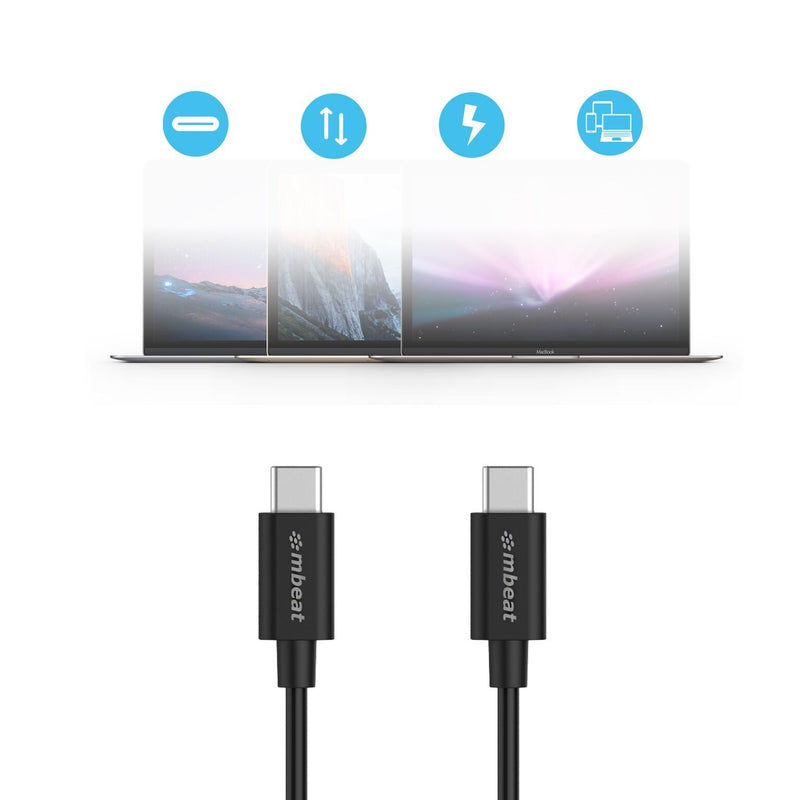 mbeat Prime USB-C to USB-C Charge and Sync Cable-1m