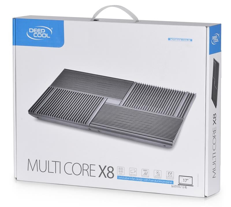 Deepcool Multi Core X8 17" Notebook Cooler With 4x100mm Fans, Step Switch & 2 USB Ports