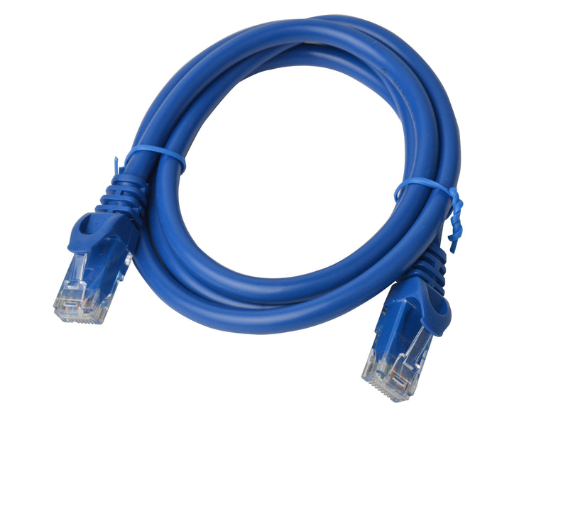 Cat 6a UTP Ethernet Cable, Snagless - 1m (100cm) Blue