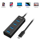 mbeat USB Type C to 4 Ports USB3.0 Hub - Black