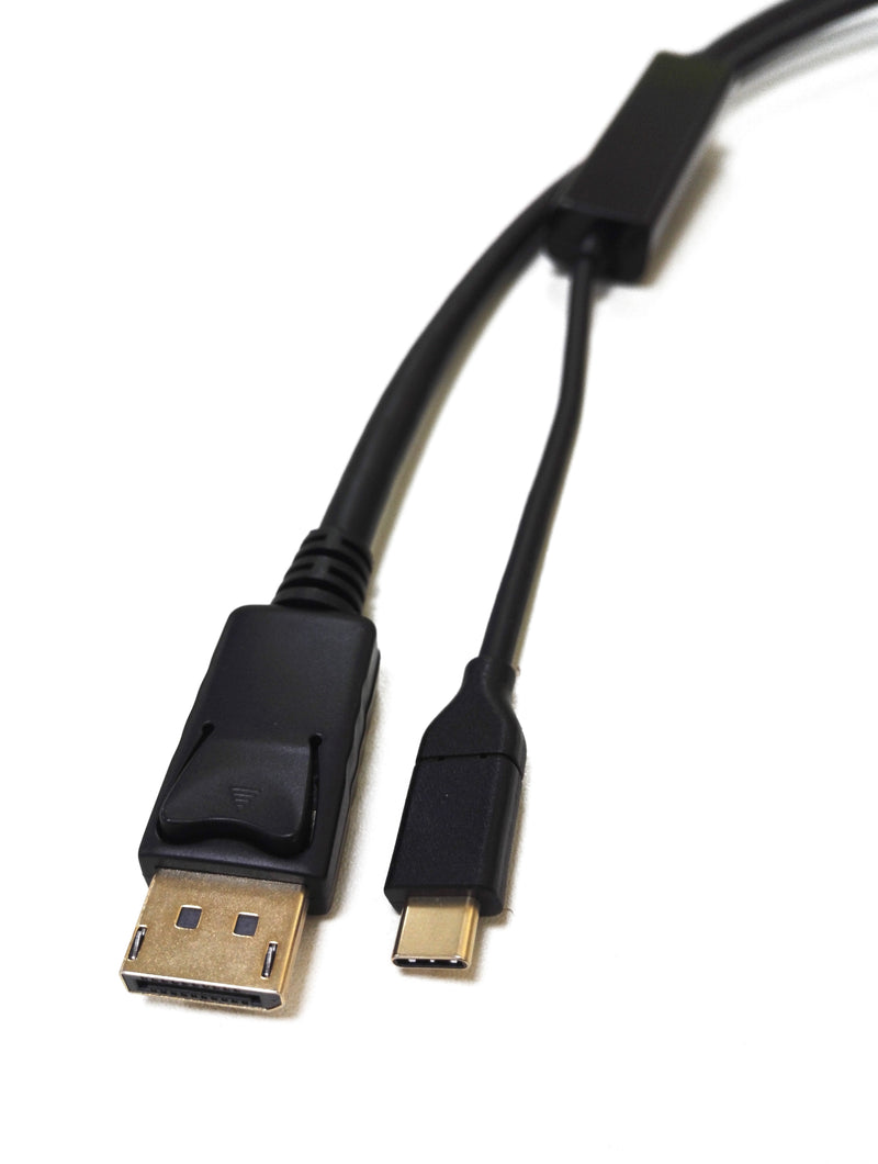 8Ware USB Type-C to Display Port (version 1.2) M/M Black - 2m
