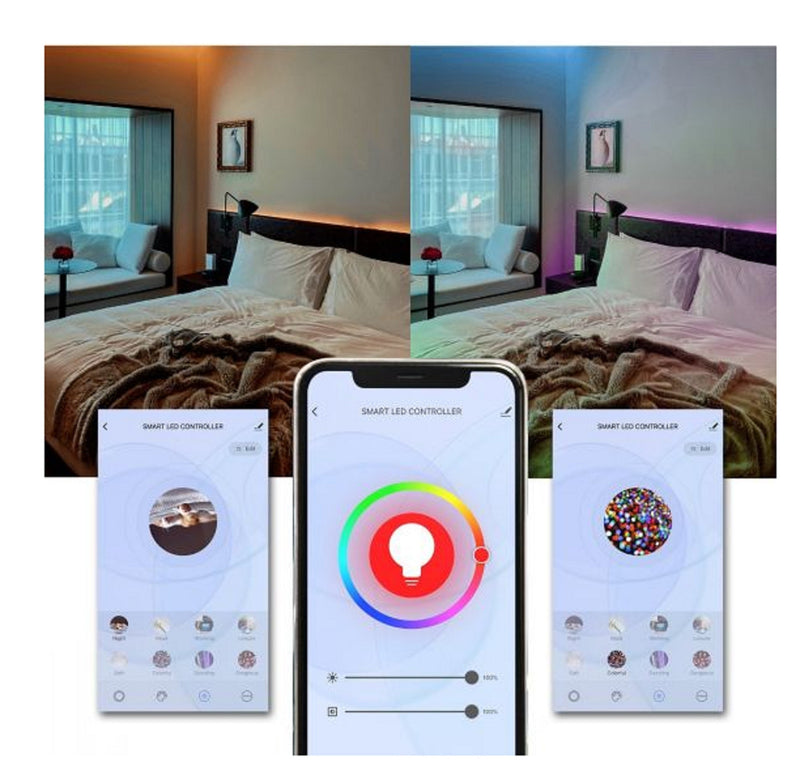 mbeat activiva 2M IP65 Smart RGB Colour Changing LED Strips-Plugs into wall