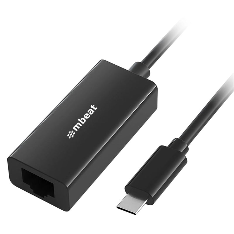 mbeat USB-C to Gigabit Ethernet LAN Adapter - Black