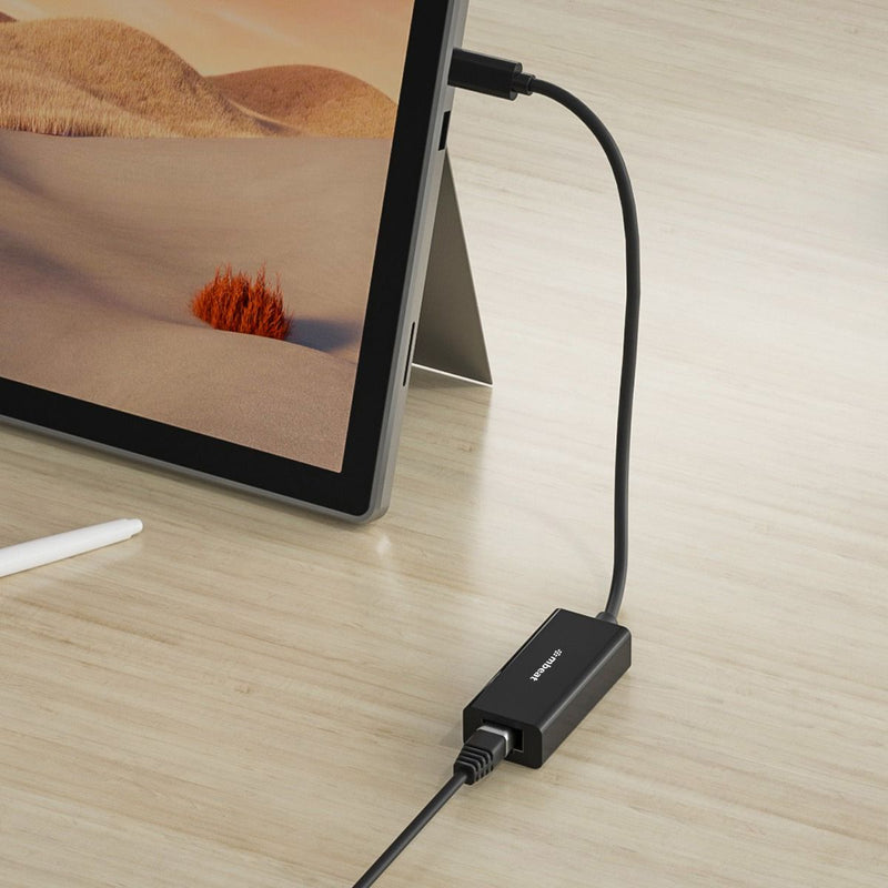 mbeat USB-C to Gigabit Ethernet LAN Adapter - Black